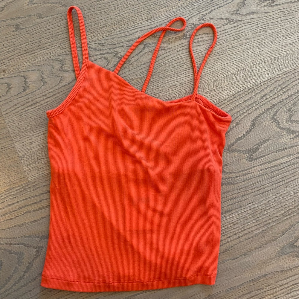 🧡NWT Orange Cross Strap Top🧡